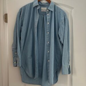 J. Crew Relaxed Fit Light Blue Chambray Shirt 100% Cotton